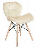 Krzesło tapicerowane MURET VELVET DSW aksamitny beżowy
